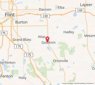 Map of Goodrich, Michigan