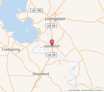 Map of Goodrich, Texas