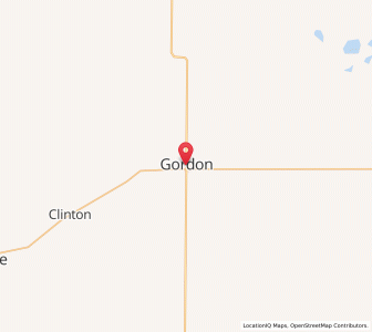 Map of Gordon, Nebraska