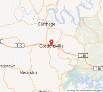 Map of Gordonsville, Tennessee