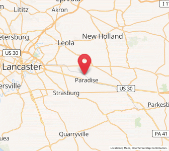 Map of Gordonville, Pennsylvania