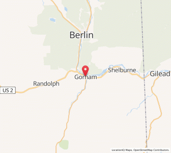 Map of Gorham, New Hampshire