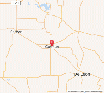 Map of Gorman, Texas