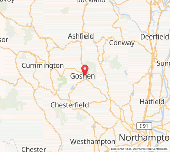 Map of Goshen, Massachusetts