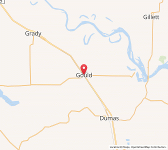 Map of Gould, Arkansas