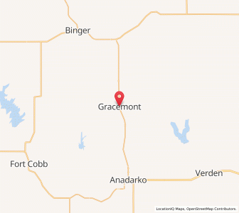 Map of Gracemont, Oklahoma