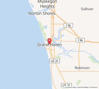 Map of Grand Haven, Michigan