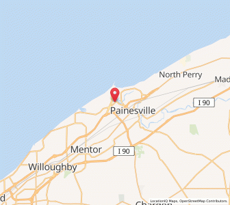 Map of Grand River, Ohio