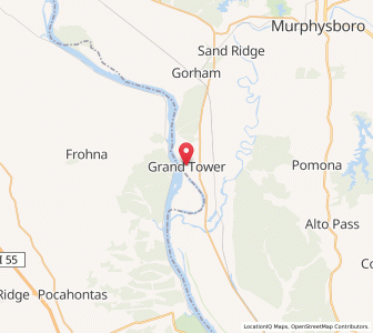 Map of Grand Tower, Illinois