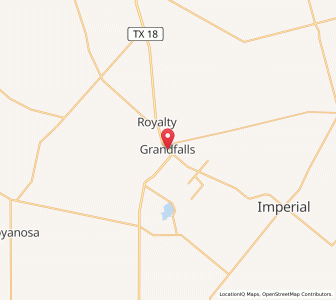 Map of Grandfalls, Texas