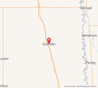 Map of Grandin, North Dakota