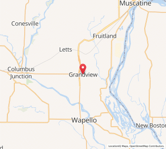 Map of Grandview, Iowa