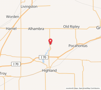 Map of Grantfork, Illinois