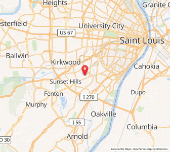Map of Grantwood Village, Missouri