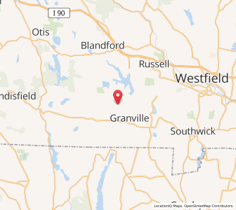 Map of Granville, Massachusetts