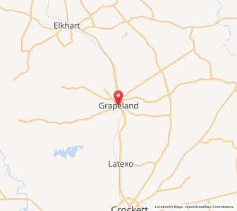 Map of Grapeland, Texas