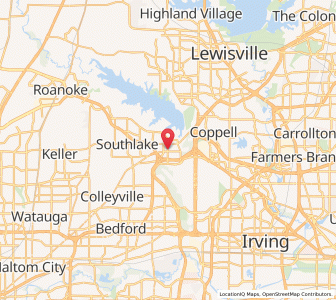 Map of Grapevine, Texas