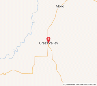 Map of Grass Valley, Oregon