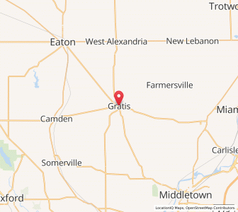 Map of Gratis, Ohio