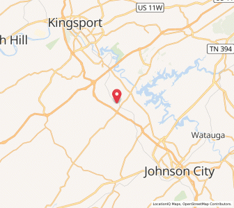 Map of Gray, Tennessee