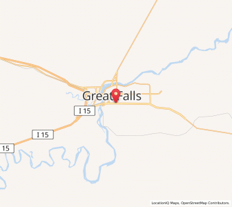 Map of Great Falls, Montana