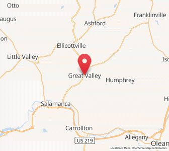 Map of Great Valley, New York