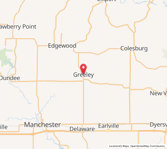 Map of Greeley, Iowa