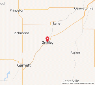Map of Greeley, Kansas