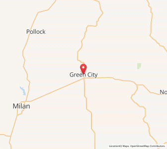 Map of Green City, Missouri