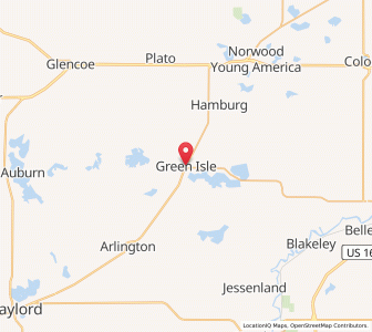 Map of Green Isle, Minnesota