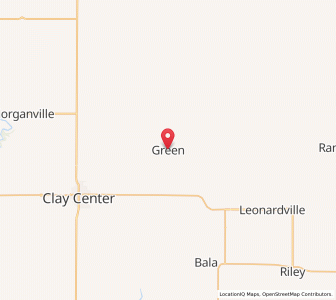 Map of Green, Kansas