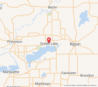Map of Green Lake, Wisconsin