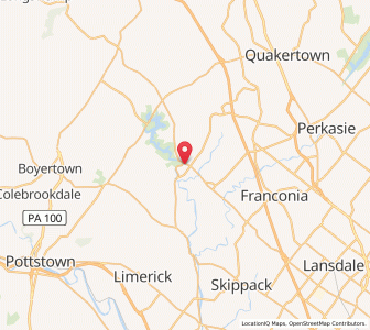 Map of Green Lane, Pennsylvania