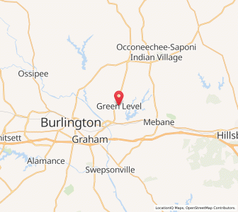 Map of Green Level, North Carolina