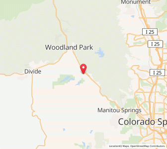 Map of Green Mountain Falls, Colorado