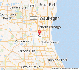 Map of Green Oaks, Illinois