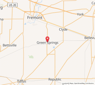 Map of Green Springs, Ohio