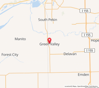 Map of Green Valley, Illinois