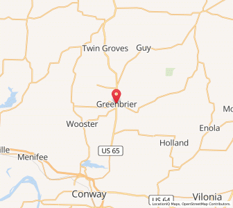 Map of Greenbrier, Arkansas
