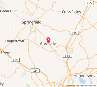 Map of Greenbrier, Tennessee