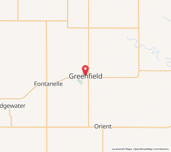 Map of Greenfield, Iowa