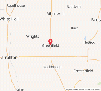 Map of Greenfield, Illinois