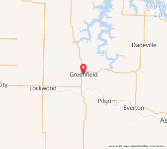 Map of Greenfield, Missouri