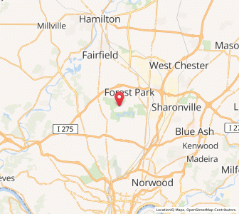 Map of Greenhills, Ohio