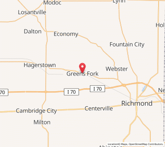 Map of Greens Fork, Indiana