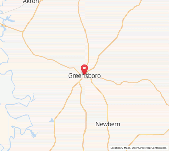 Map of Greensboro, Alabama