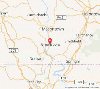 Map of Greensboro, Pennsylvania