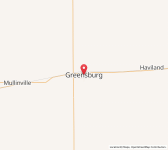 Map of Greensburg, Kansas