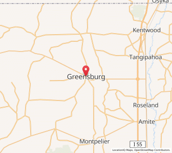 Map of Greensburg, Louisiana