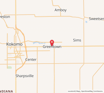 Map of Greentown, Indiana